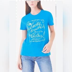 Lucky Brand ocean blue short sleeve super soft graphic T-shirt XS